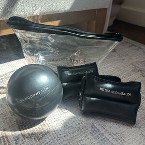 Melissa Wood Health Prop Set with Ball, ankle weights and travel pouch